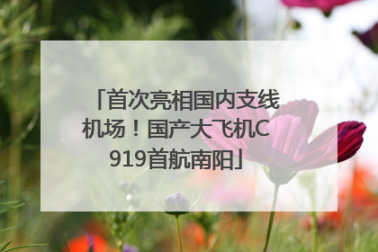 首次亮相国内支线机场！国产大飞机C919首航南阳