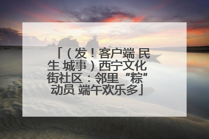 （发！客户端 民生 城事）西宁文化街社区：邻里“粽”动员 端午欢乐多