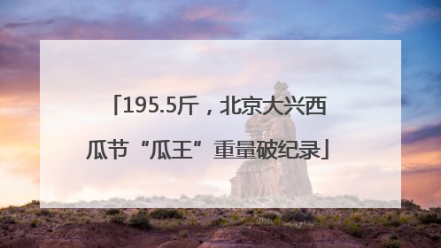 195.5斤，北京大兴西瓜节“瓜王”重量破纪录