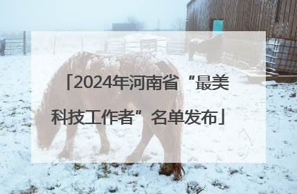 2024年河南省“最美科技工作者”名单发布