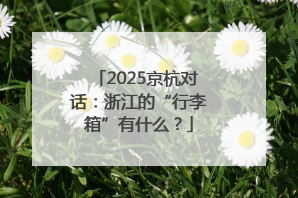 2025京杭对话：浙江的“行李箱”有什么？