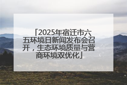 2025年宿迁市六五环境日新闻发布会召开，生态环境质量与营商环境双优化