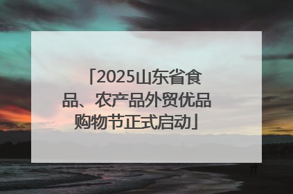 2025山东省食品、农产品外贸优品购物节正式启动