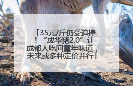 35元/斤仍受追捧！“成华猪2.0”让成都人吃回童年味道，未来或多种定价并行