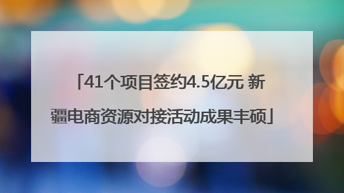 41个项目签约4.5亿元 新疆电商资源对接活动成果丰硕