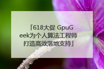 618大促 GpuGeek为个人算法工程师打造高效落地支持